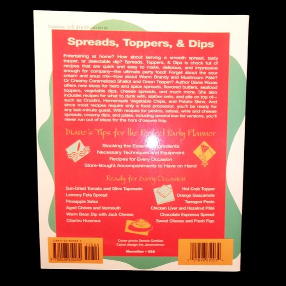 Cookbook Classis & International Spreads Toppers and Dips by Diane Rozas - Picture 4 of 4